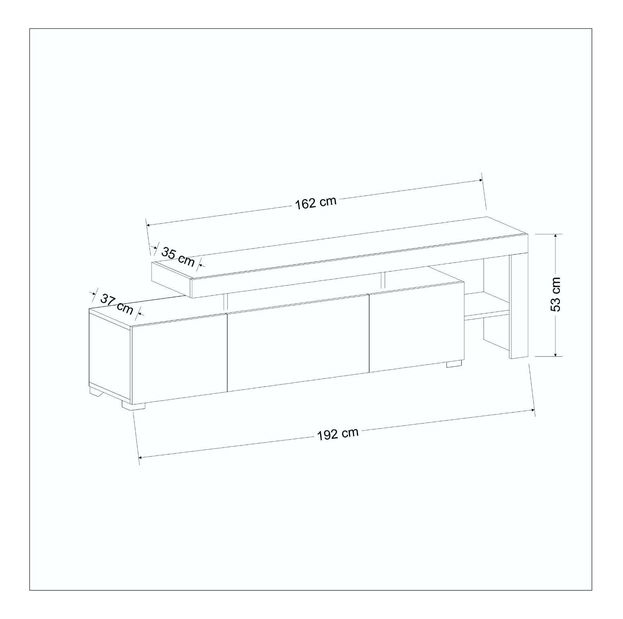 TV stolek/skříňka Belize (travertin)