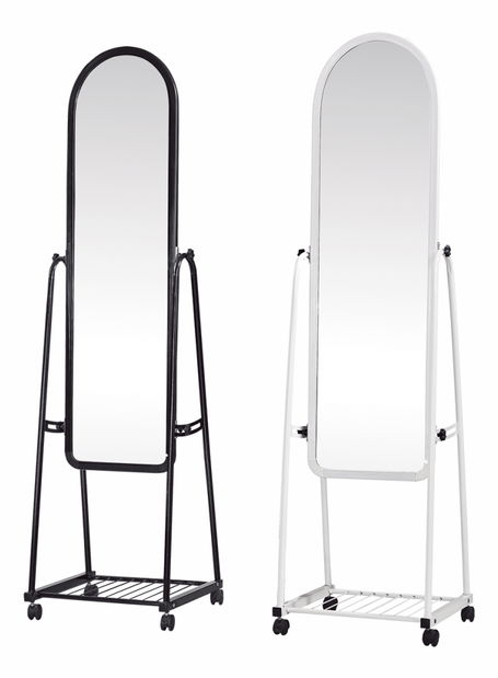 Zrcadlo na kolečkách Dumuro (bílá) *výprodej