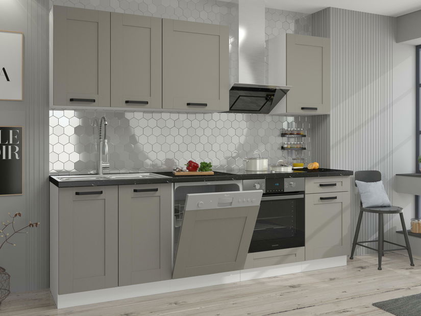 Kuchyně Lucid 28 (claygrey + bílá)