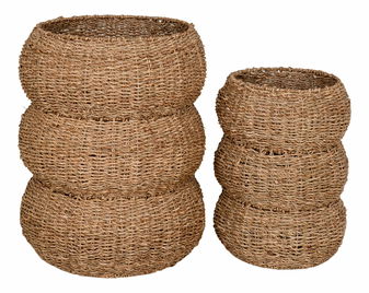 Set 2 ks proutěných květináčů Svatina (přírodní)