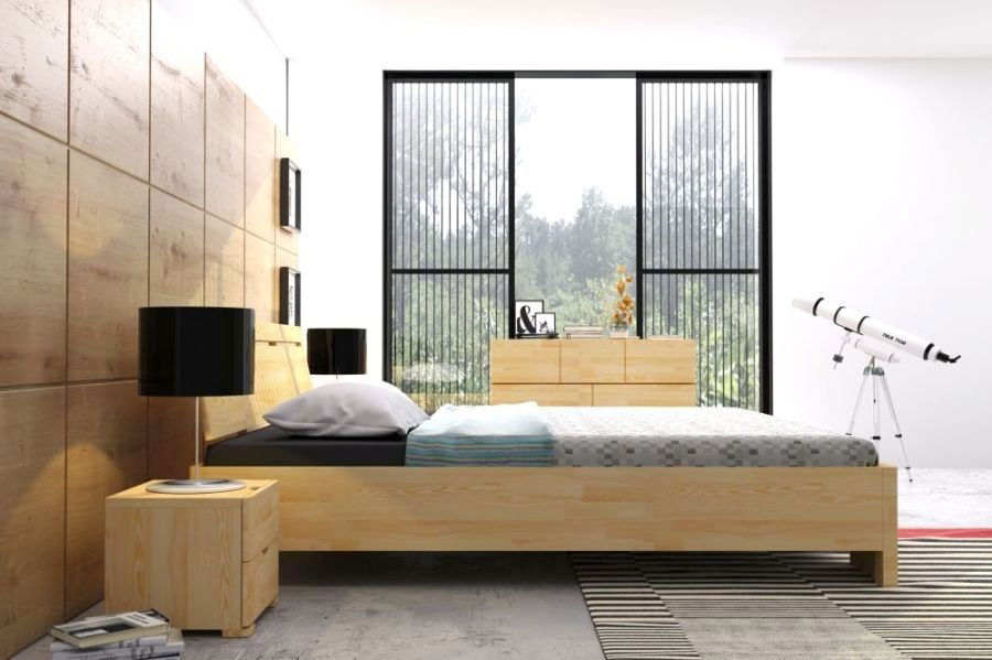 Manželská postel 180 cm Naturlig Bokeskogen High BC (borovice)