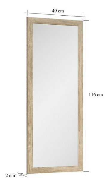 Zrcadlo BRW Kaspian LUS/50 (dub monument)