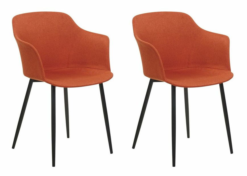Set 2 ks jídelních židlí Eleni (oranžová)