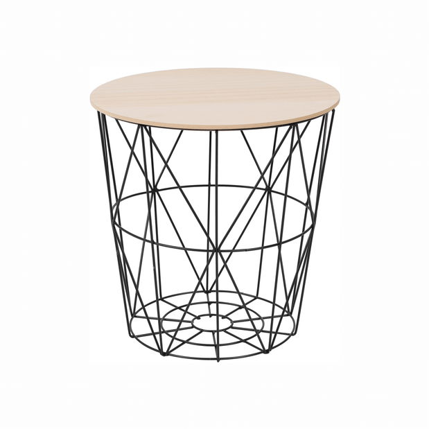 Příruční stolek Nanko typ 2 (přírodní + černá) *bazar