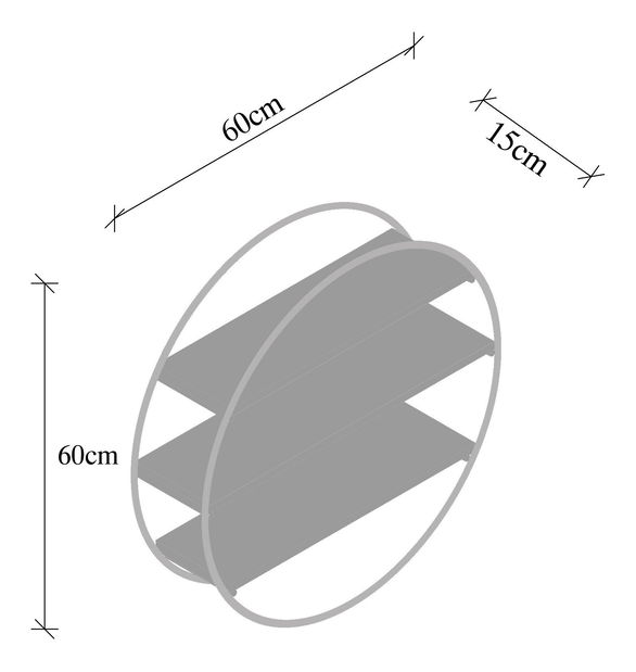 Nástěnná police Tullia