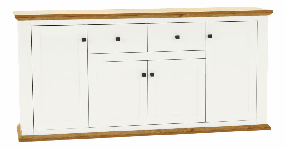 Komoda Leoras MZ9 (bílá + dub grand)