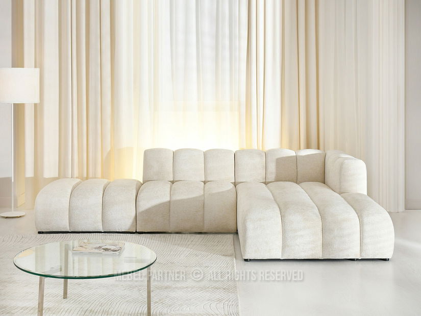 Rohová sedačka Organice (krémová + černá)