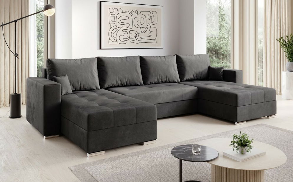 Rohová sedačka Josie U (tmavě šedá) (P)