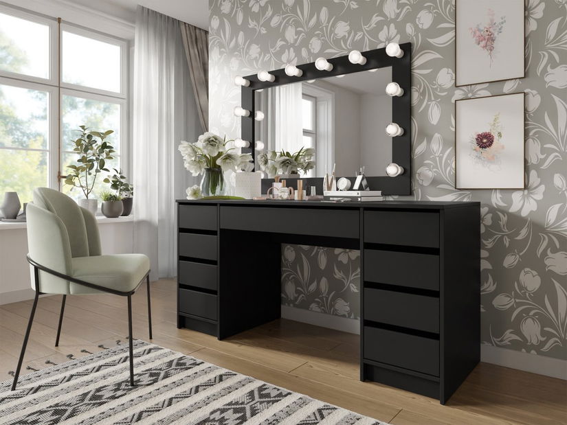 Toaletní stolek Heranor (černá)