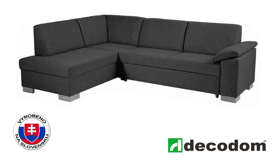 Rohová sedací souprava Decodom Malaga Lux antracit (L)