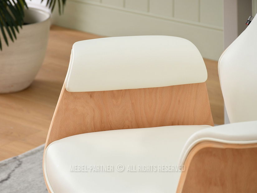 Křeslo Lionel (krémová + chromová)