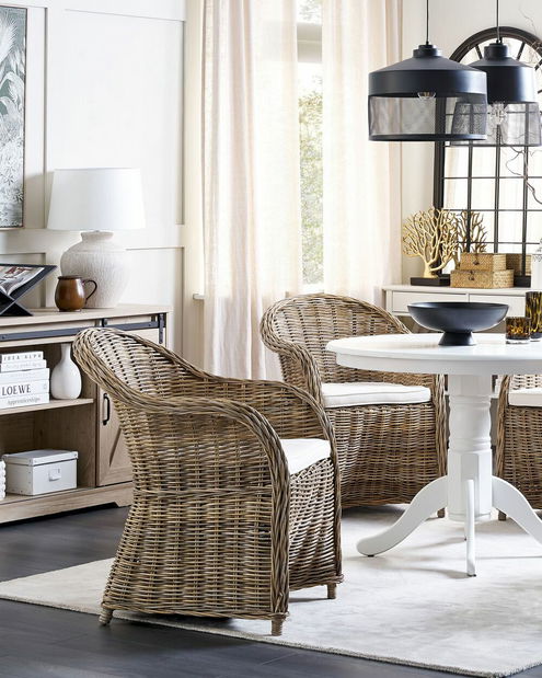 Set 2 ks zahradních křesel Sideny (béžová)