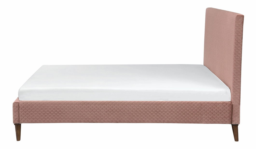 Manželská postel 140 cm BARON (s roštem) (růžová)