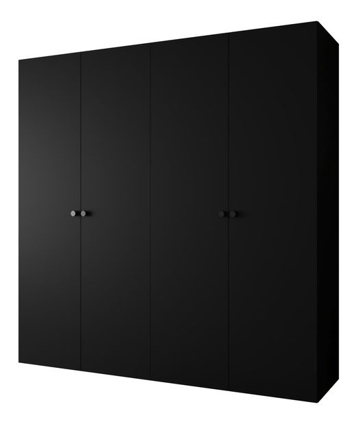 Šatní skříň 200 cm Parna 1 (černá + černá)