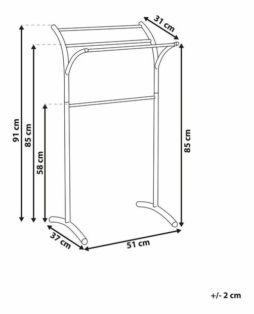 Stojan na ručníky Yolando (černá)