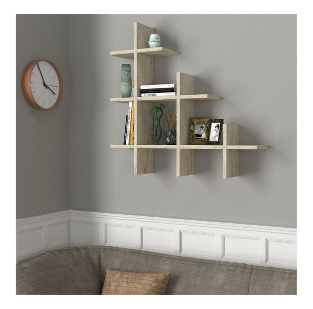 Nástěnná police Juker (travertin)