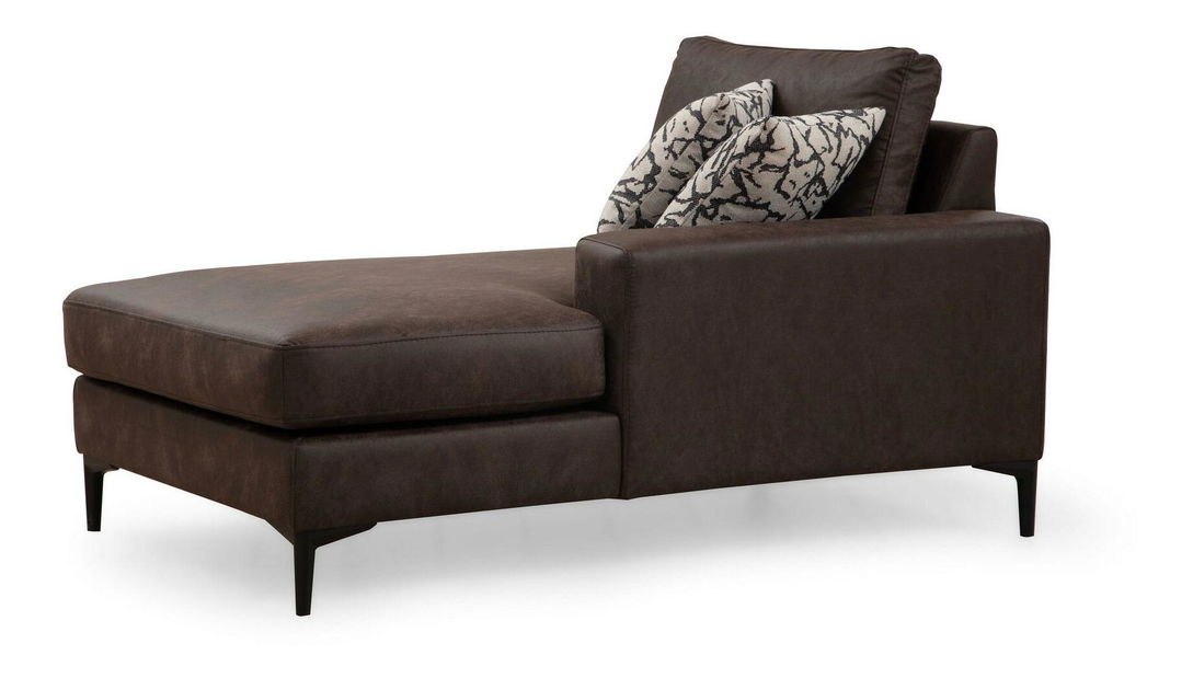 Rohová sedačka U Portobeno 2 (hnědá + černá)