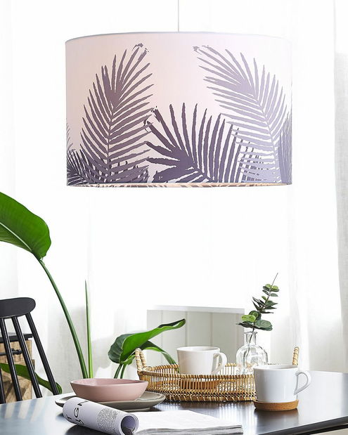 Závěsná lampa ZIROL (bílá + světle šedá)