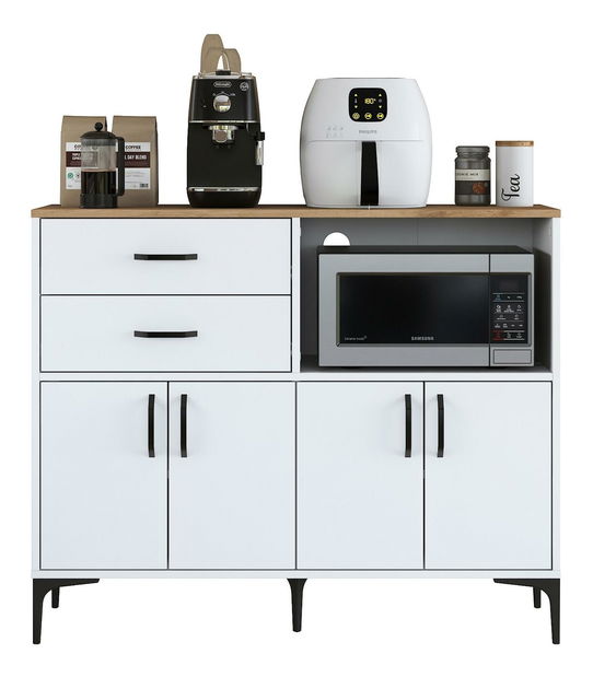 Komoda Jenaretta 166 (bílá + ořech)