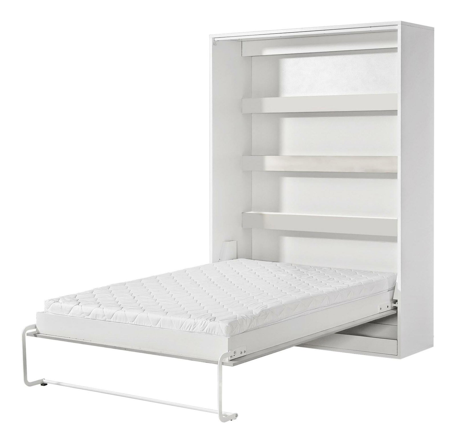 Sklápěcí postel 140 Perfecto I (bílá + bílá + bílá) (vertikální) (bez osvětlení)
