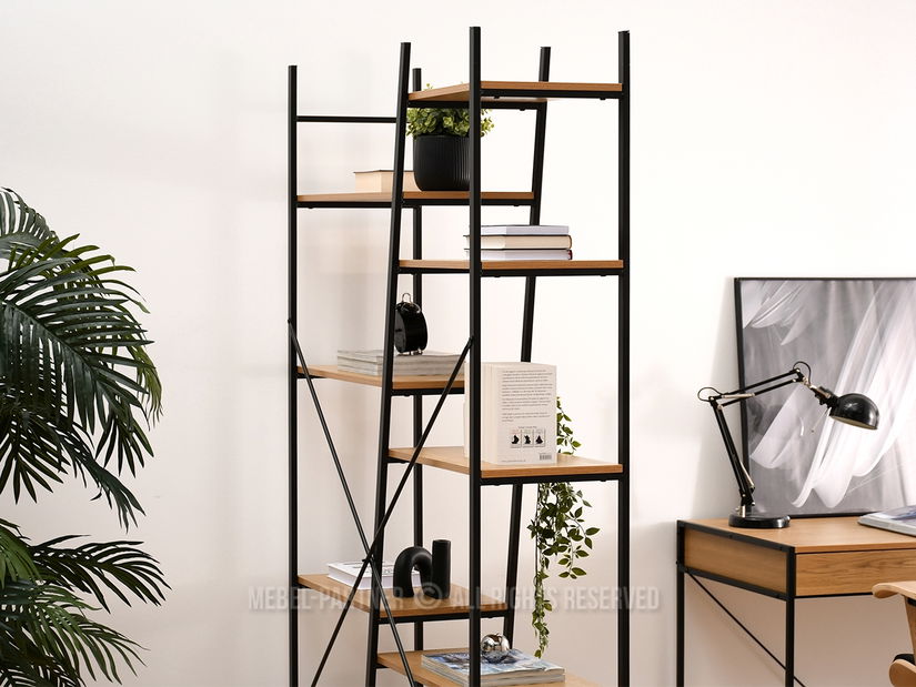 Regál Gecon Reg (dub + černá)