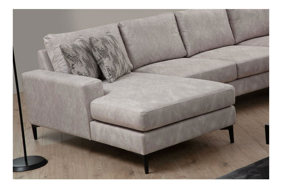 Rohová sedačka U Portobeno 1 (béžová + černá)