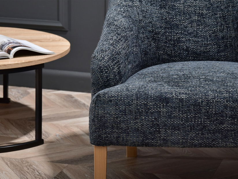 Relaxační křeslo Roseile (šedá + dub)