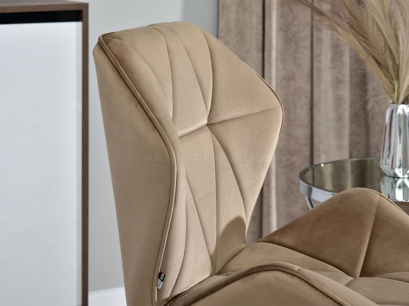 Křeslo Velma S (béžová + chromová)