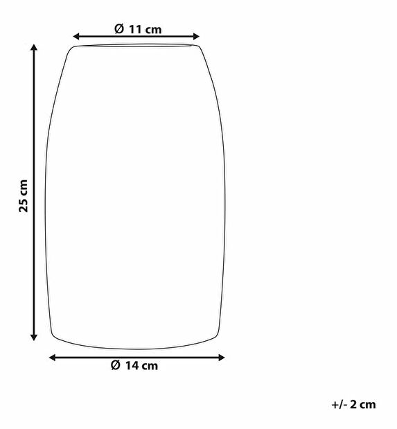 Váza LAVENA 25 cm (sklolaminát) (bílá)