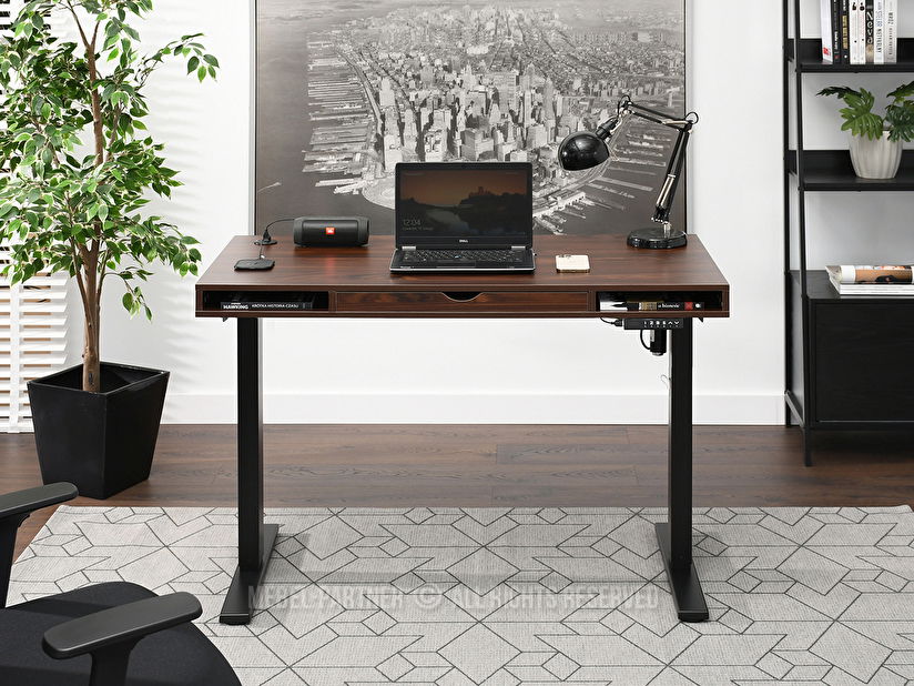 PC stolek Osto 120 (ořech + černá)