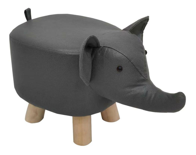 Taburetka Bibion (šedá + přírodní)