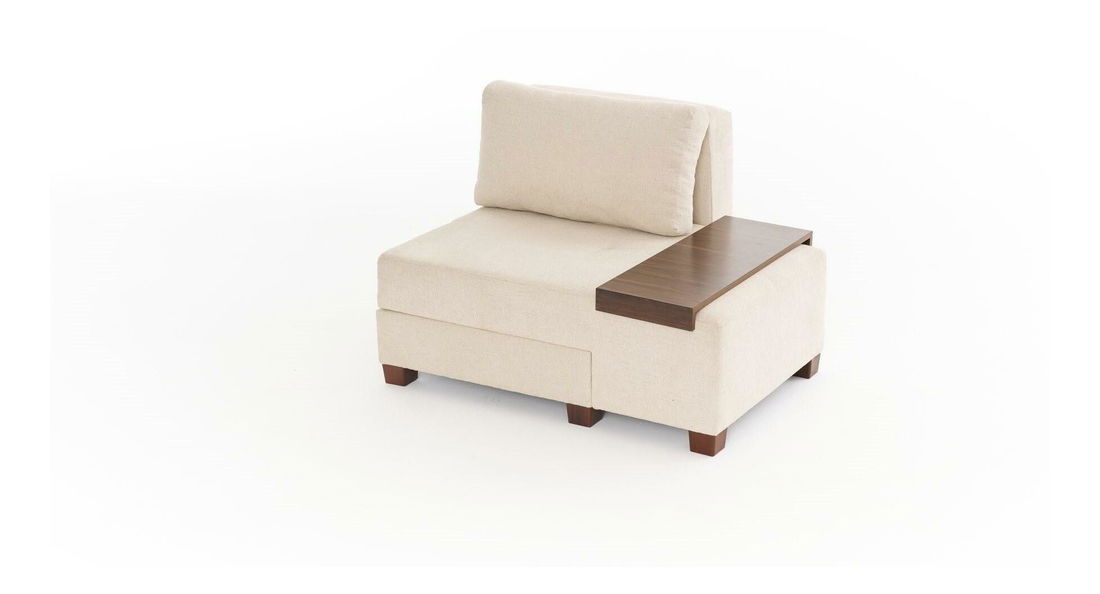 Rozkládací křeslo Perenilla C (P) (krémová + ořech)