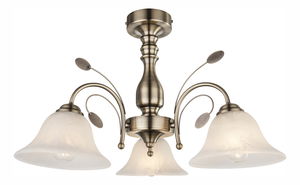 Stropní/nástěnné svítidlo Posadas 69007-3 (klasické) (mosaz + alabastrová)