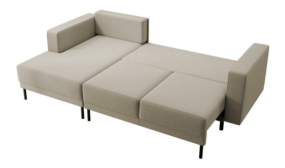 Rohová sedací souprava Rodriguez mini (L) (béžová střední + černá)