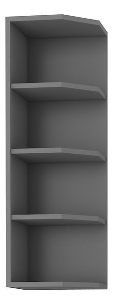 Horní kuchyňský regál Scarmi 30 G-90 ZAK (Antracit + Herringbone scandi)