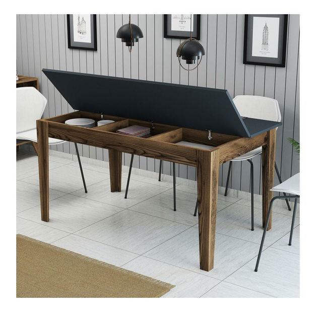 Jídelní stůl (pro 6 osob) Millano (ořech + antracit)