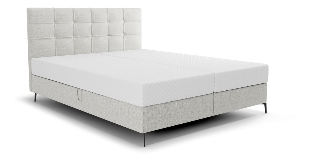 Jednolůžková postel 120 cm Infernus Bonell (světle šedá) (s roštem, s úl. prostorem)