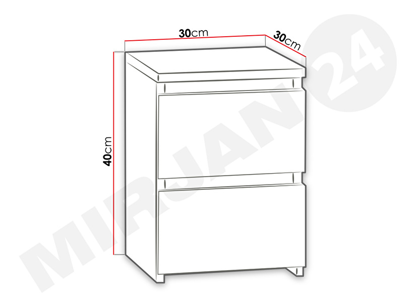 Noční stolek Mirjan 50 Asporiz 05