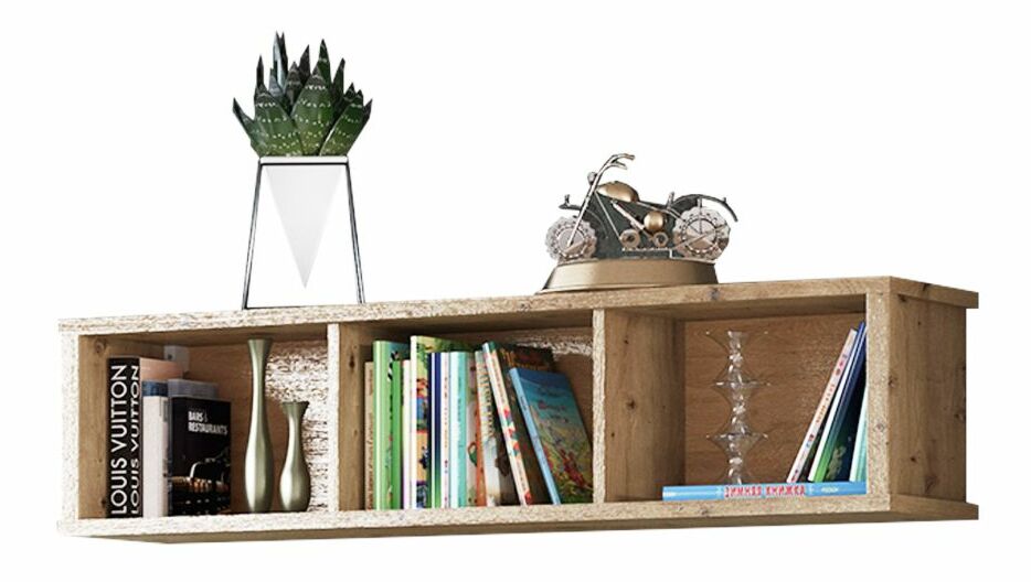 Závěsný regál IRON (dub artisan)