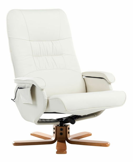 Masážní křeslo REALP (umělá kůže) (béžová)