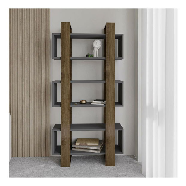 Regál Mulanos (ořech + antracit)