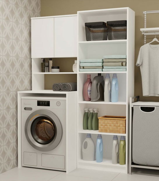 Skříňka nad pračku Perdieron 3 (bílá)