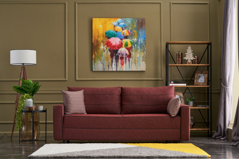 Pohovka trojsedačka Emilie (červená)