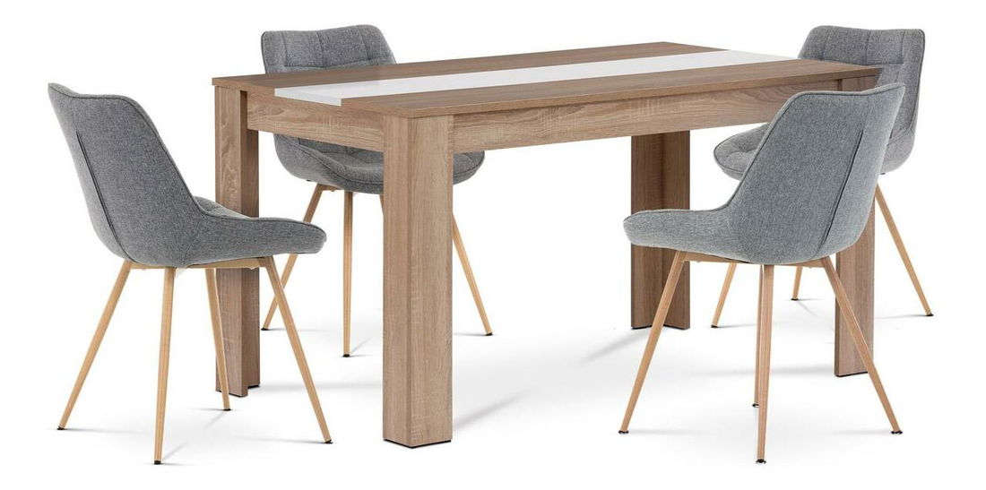 Jídelní set Bramaba (dub sonoma + šedá) (pro 4 osoby)