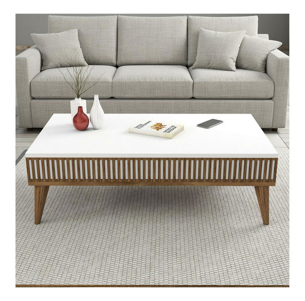 Sestava nábytku do obývacího pokoje Millano 1 (ořech + bílá)