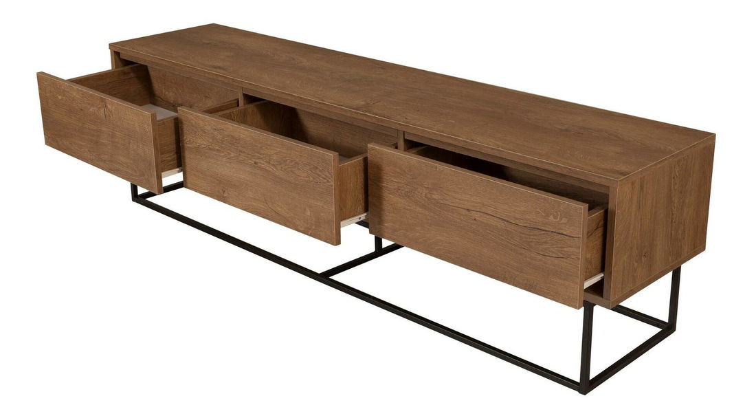 Sada nábytku do obývacího pokoje Laxi 23 (ořech + černá)