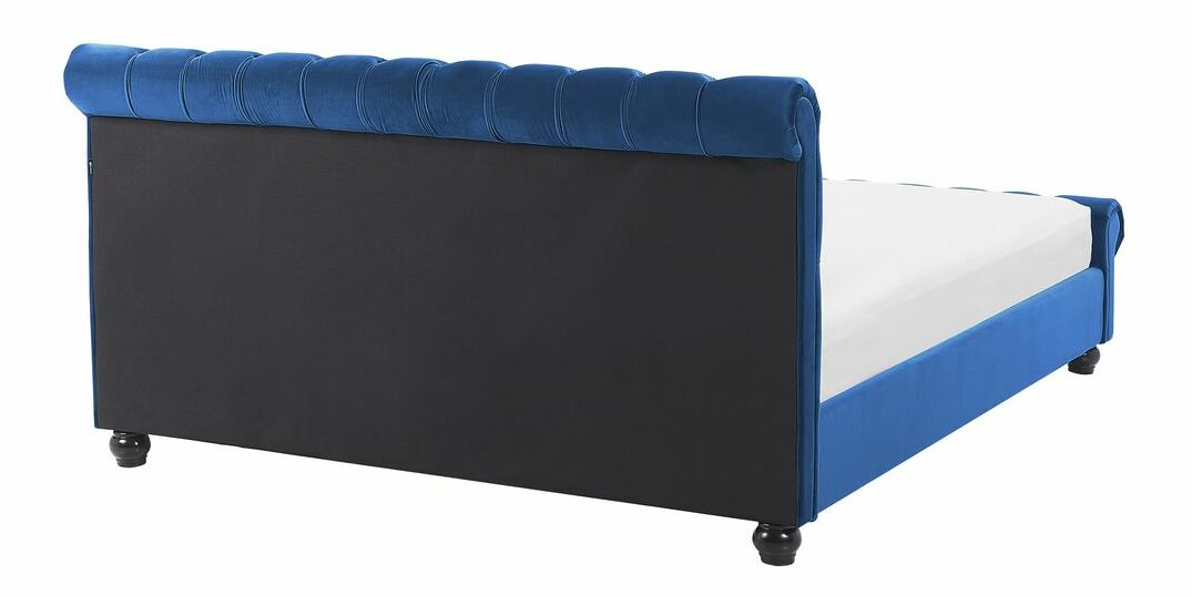 Manželská postel 160 cm ARCHON (s roštem) (modrá)