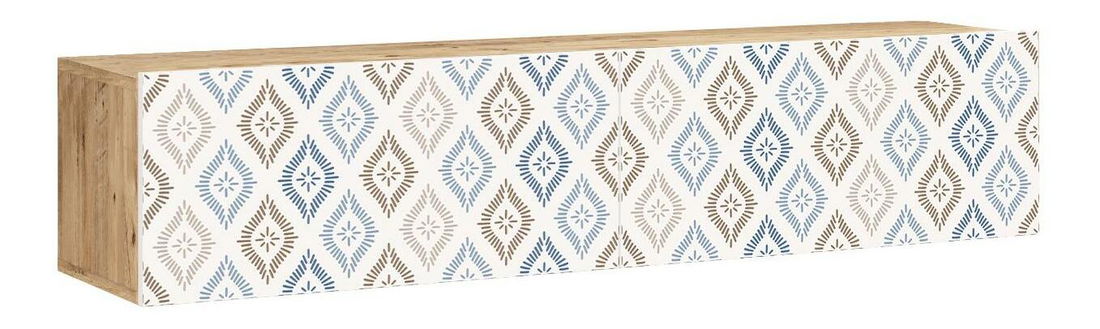  TV stolek/skříňka France 10 (borovice atlantická + bílá)