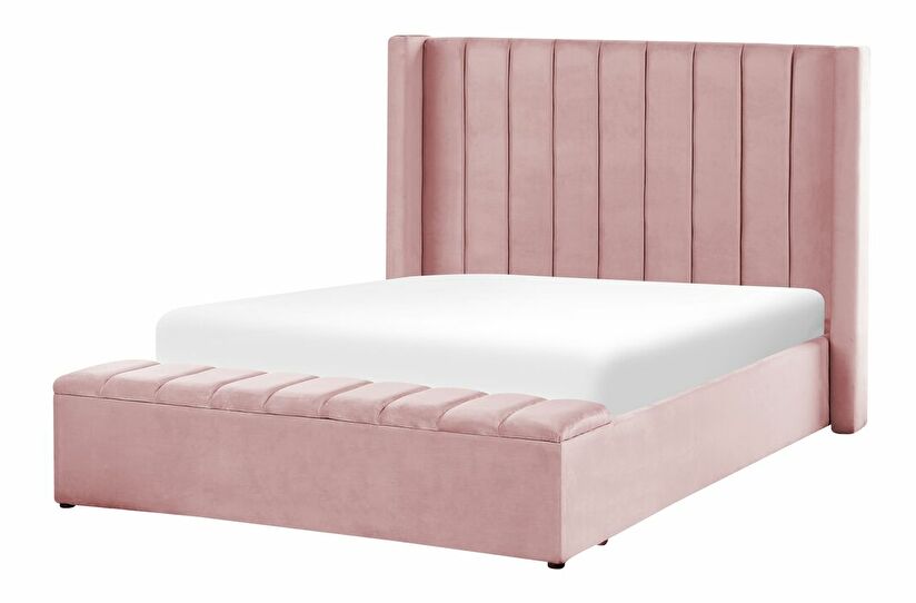 Manželská postel 140 cm Noya (růžová)