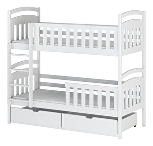 Dětská postel 90 cm Sarina (s roštem a úl. prostorem) (bílá)